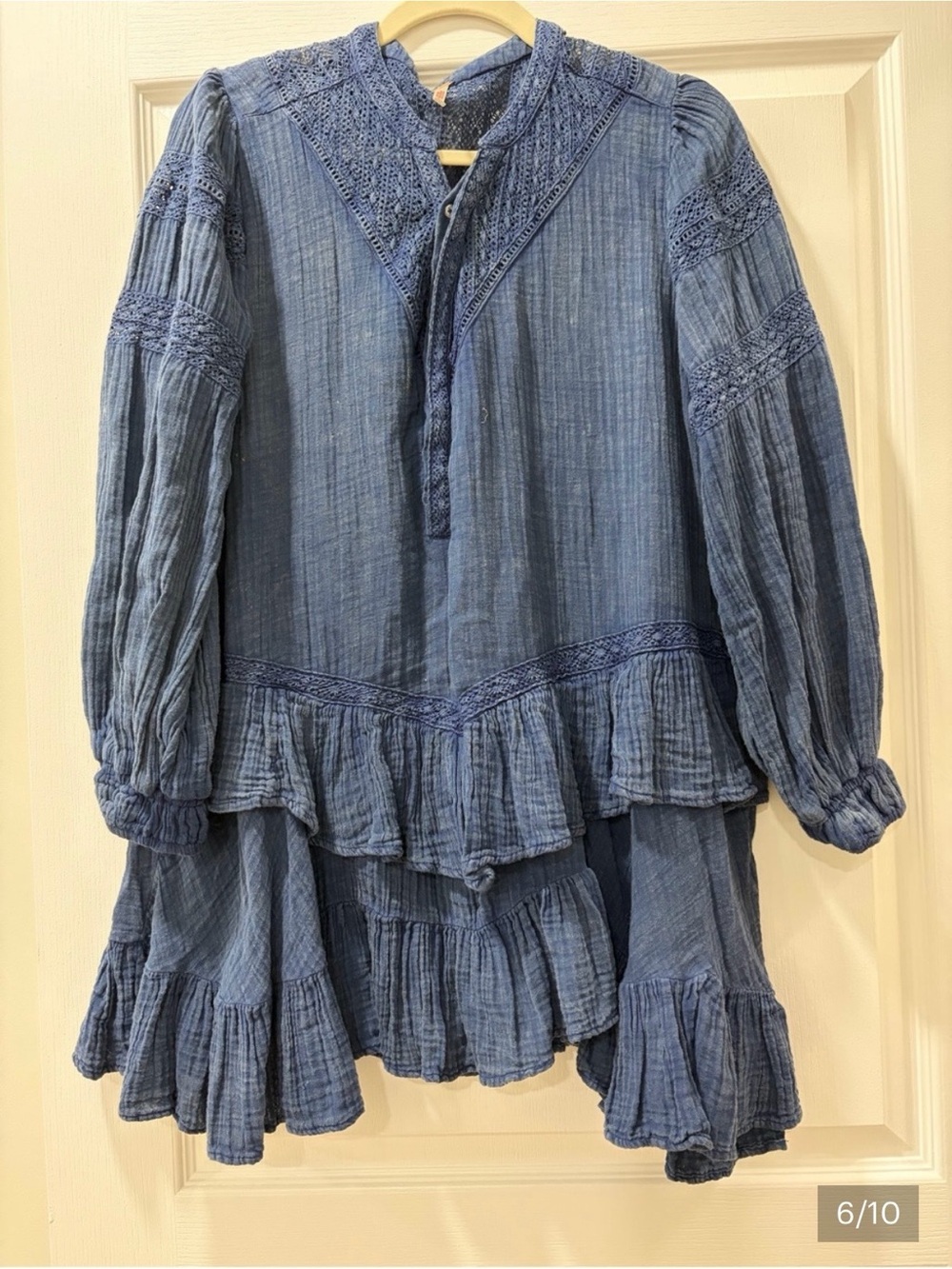 Free People boho tiered dress  size small NWOT - Picture 6 of 10